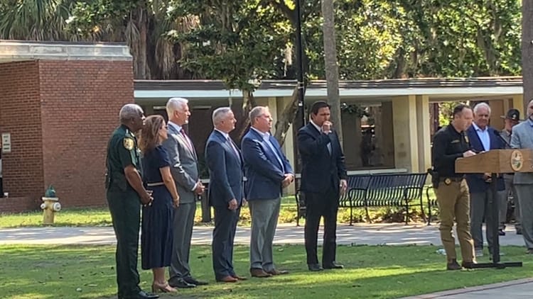 ”Fuck  DeSantis” Protesters Respond When Governor Speaks at UF; Political Plays Take Hold Amidst Upcoming Elections