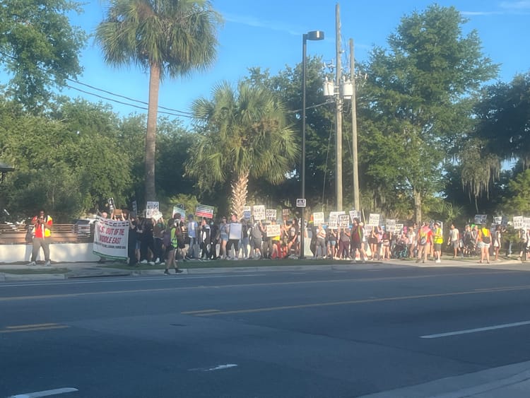 Gainesville Residents Protest U.S. Attack on Iran