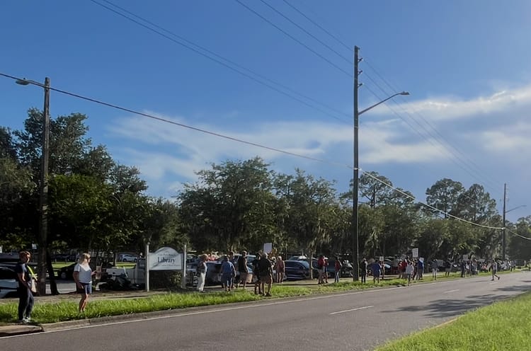 Activists Honor John Lewis at “Good Trouble” 50501 Protest