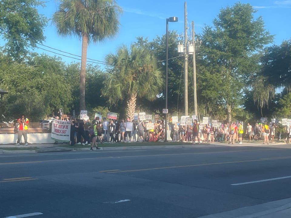 Gainesville Residents Protest U.S. Attack on Iran