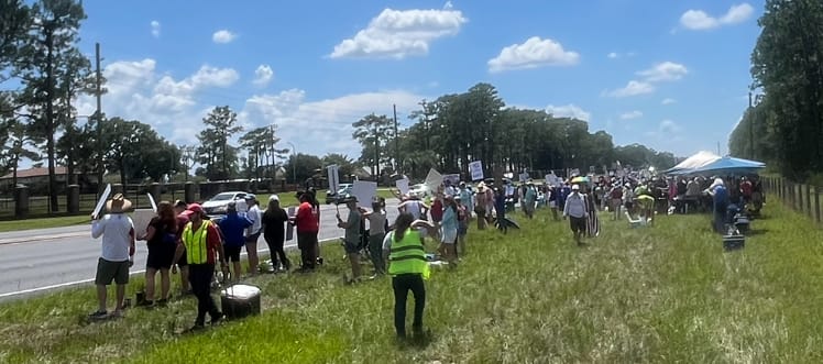 Floridians Protest Proposed Immigrant Detention Center at Camp Blanding