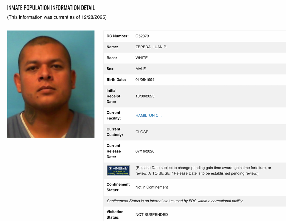 Man Placed on Prison ICE Hold by Jacksonville Immigration Authorities Following Arrest in Gainesville