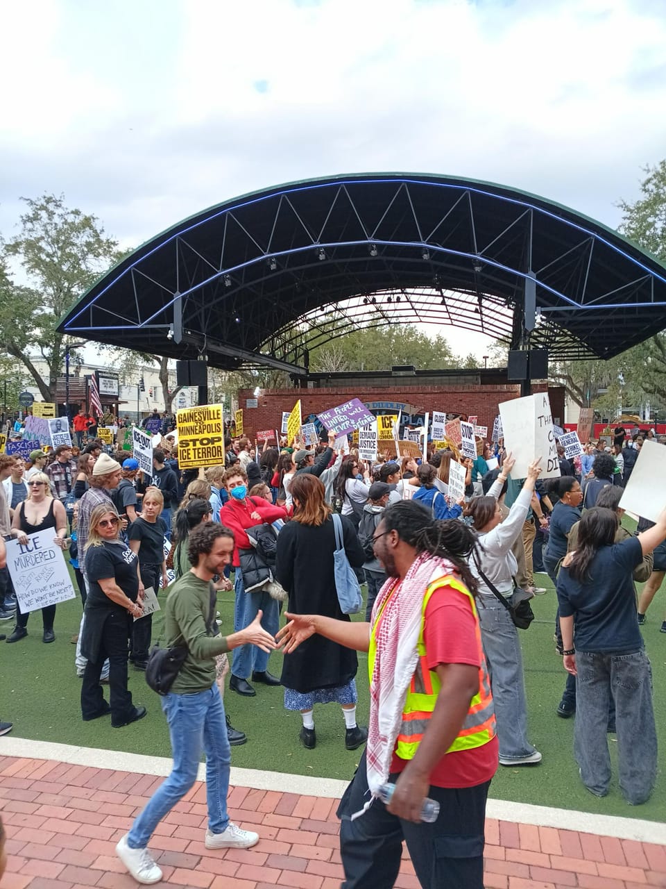 The Largest Anti-ICE Protest in Gainesville History